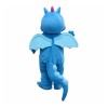 Adult Blue Dinosaur With Wings Mascot Costume