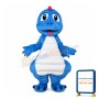 Cartoon So Lovely Blue & White Dinosaur Baby Mascot Costume