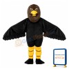 Adult Strong Black & Brown Eagle Mascot Costume