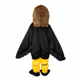 Adult Strong Black & Brown Eagle Mascot Costume