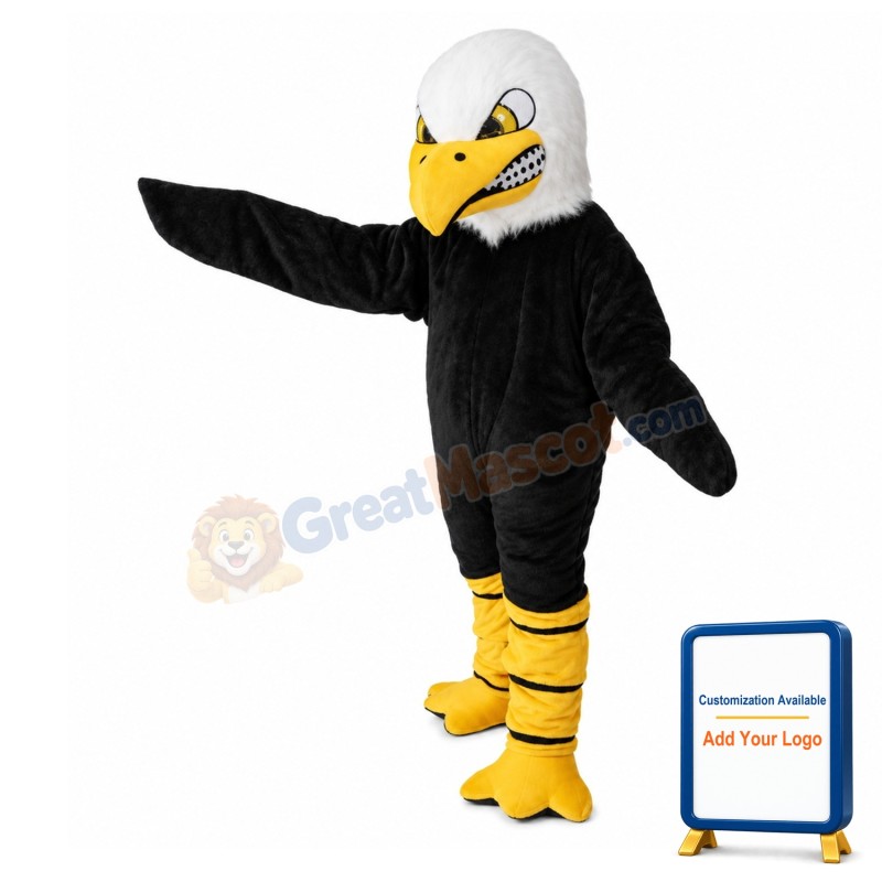Adult Angry Black Eagle Mascot Costume