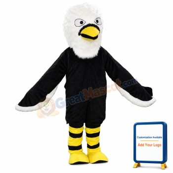 Adult Size Fancy Black Eagle Mascot Costume