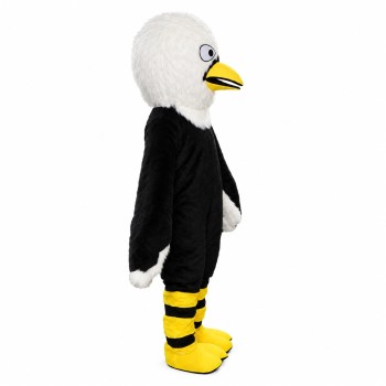 Adult Size Fancy Black Eagle Mascot Costume