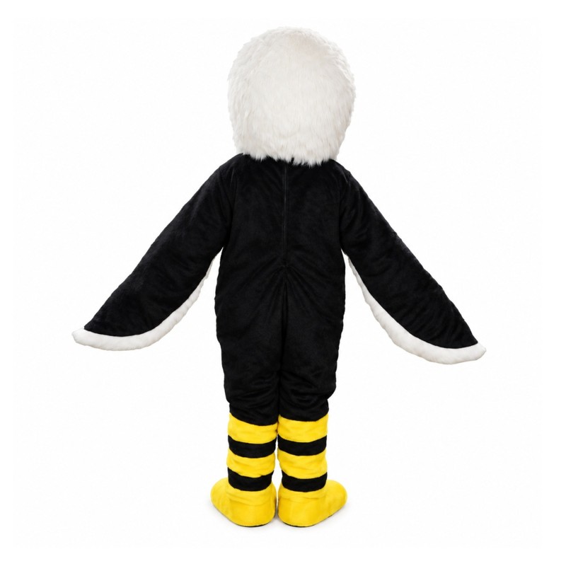 Adult Size Fancy Black Eagle Mascot Costume