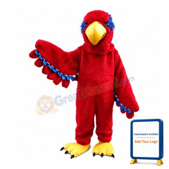 Adult Cartoon Red Eagle Mascot Costume