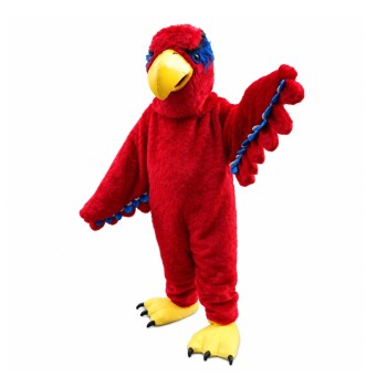 Adult Cartoon Red Eagle Mascot Costume