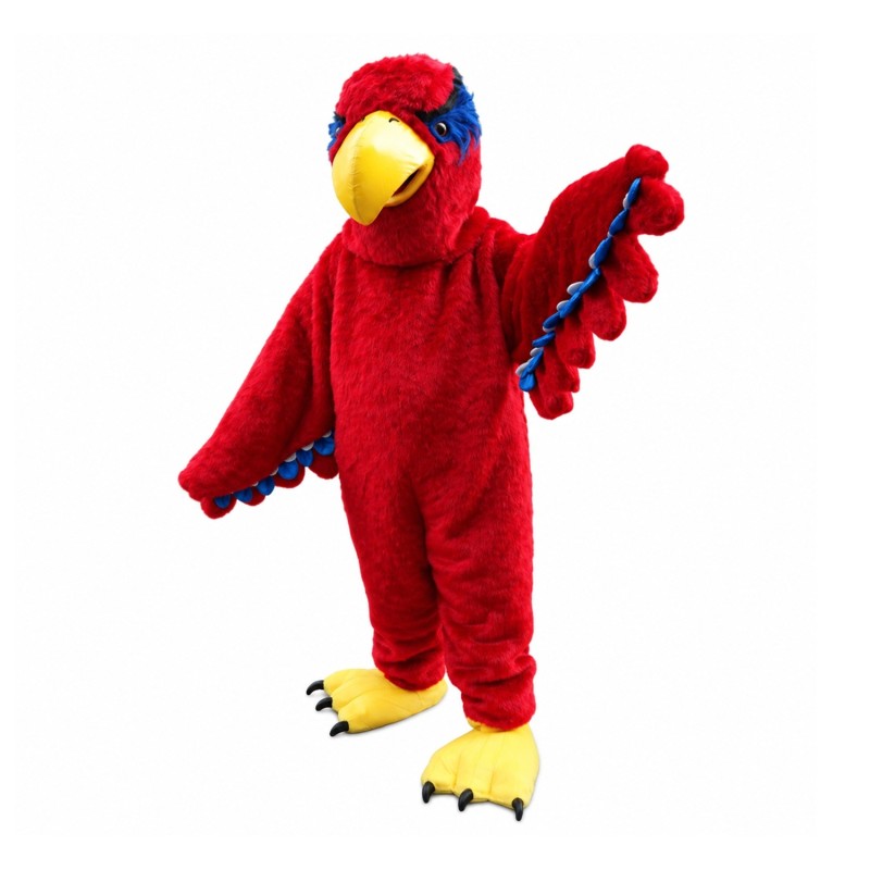 Adult Cartoon Red Eagle Mascot Costume