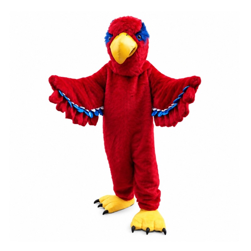 Adult Cartoon Red Eagle Mascot Costume