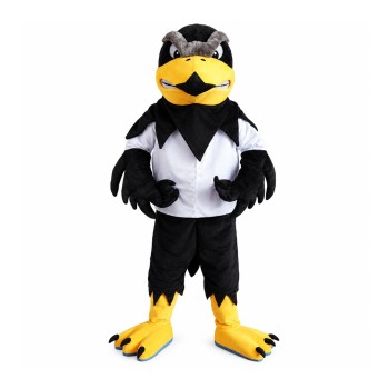 Fierce Black & White Eagle Mascot Costume For Adult