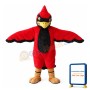 Adult Size Scary Black & Red Eagle Mascot Costume