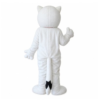 Fancy White Fox Mascot Costume