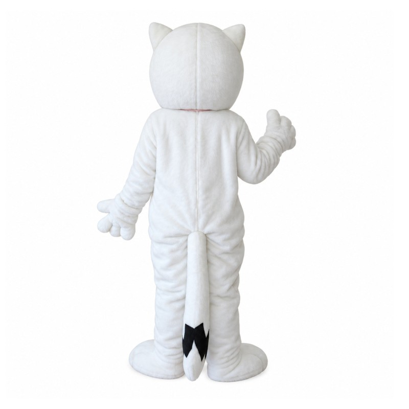Fancy White Fox Mascot Costume