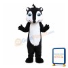 Super Cute Smiling Black & White Fox Mascot Costume
