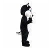 Super Cute Smiling Black & White Fox Mascot Costume