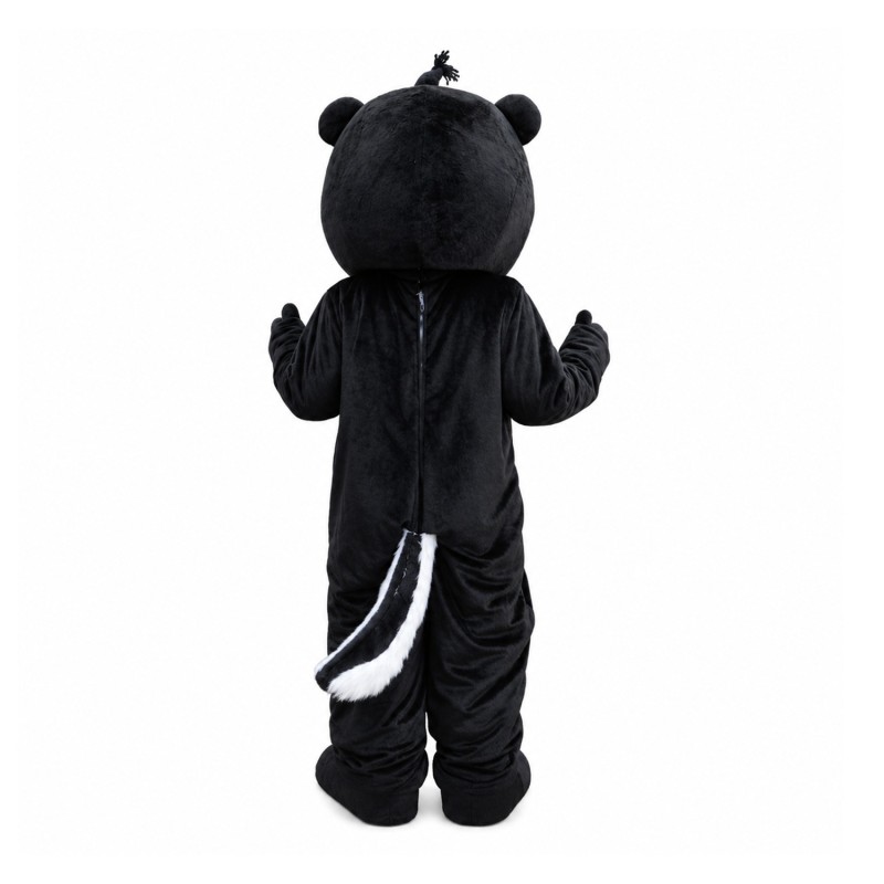 Super Cute Smiling Black & White Fox Mascot Costume