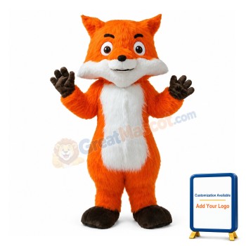 Adult Size Fancy Lovely Orange Fox Mascot Costume