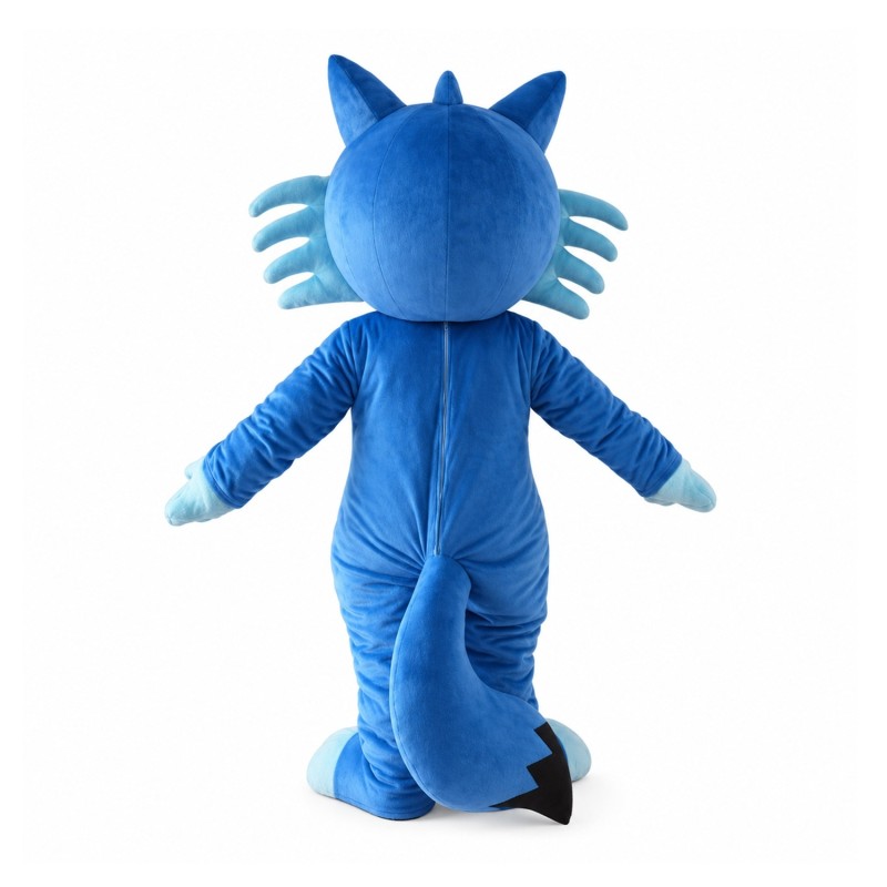 Smiling Blue Fox Mascot Costume For Carnival