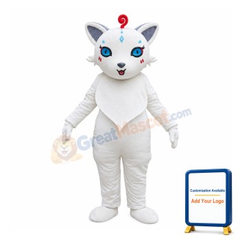 Professional New Kind Cartoon White Fox Mascot Costume