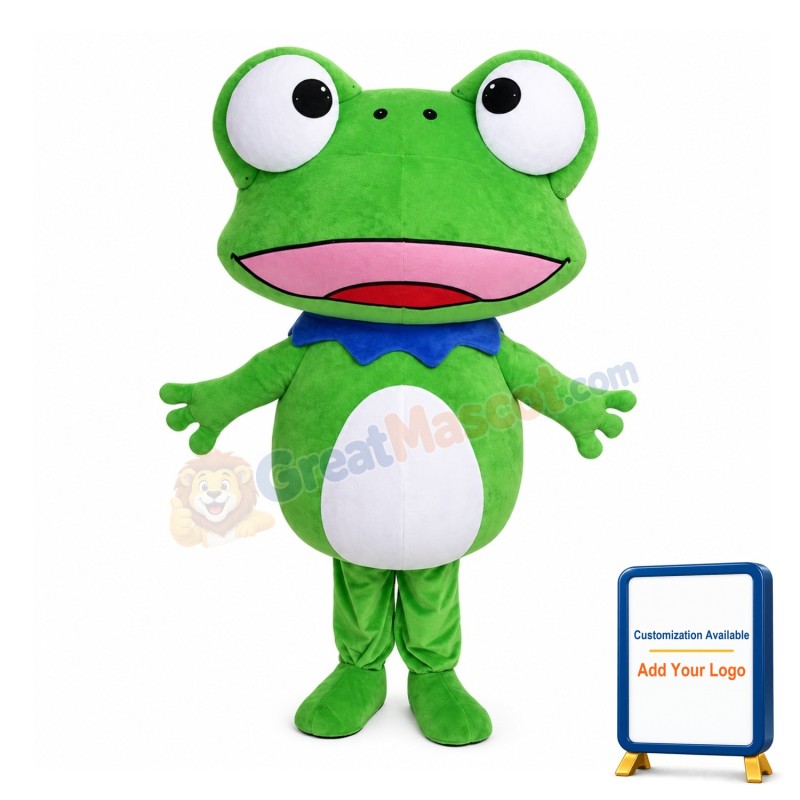 Funny Cartoon Big Eyes Frog Mascot Costume For Celebrations