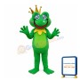 Funny Smiling Frog With Crown Mascot Costume For Adult
