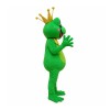 Funny Smiling Frog With Crown Mascot Costume For Adult