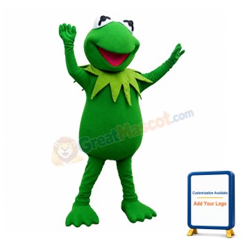 Happy Smiling Frog Mascot Costume