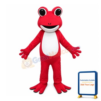 Fancy Cute Pink Frog Mascot Costume