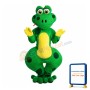 Professional Cartoon Green Snake Mascot Costume
