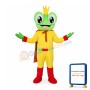 New Kind Happy Yellow Frog With Red Cloak Mascot Costume