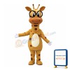New Funny Super Cute Giraffe With Glasses Mascot Costume