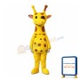 Cute Plush Yellow Giraffe Mascot Costume