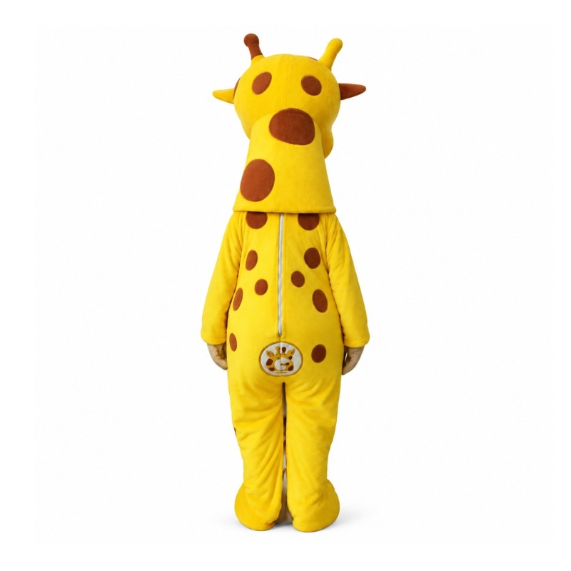 Cute Plush Yellow Giraffe Mascot Costume