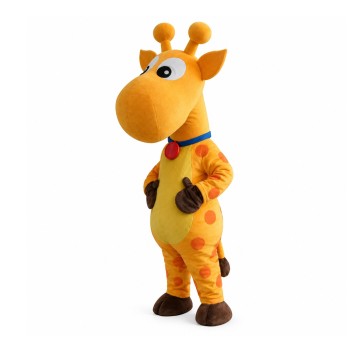 Lovely Cartoon Orange Giraffe Mascot Costume For Festival