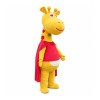 New Kind Smiling Yellow Giraffe With Red Cloak Mascot Costume