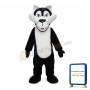Classic Black & White Wolf Mascot Costume
