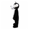 Classic Black & White Wolf Mascot Costume