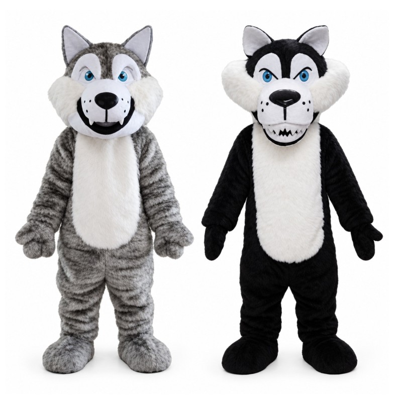 Professional Adult Grey Wolf Mascot Costume For Carnival