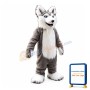 Long Fur Cartoon Wolf Mascot Costume