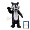 Fancy Cartoon Black Wolf Mascot Costume For Adult