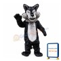 Fancy Cartoon Black Wolf Mascot Costume For Adult