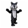 Fancy Cartoon Black Wolf Mascot Costume For Adult