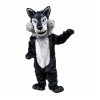 Fancy Cartoon Black Wolf Mascot Costume For Adult