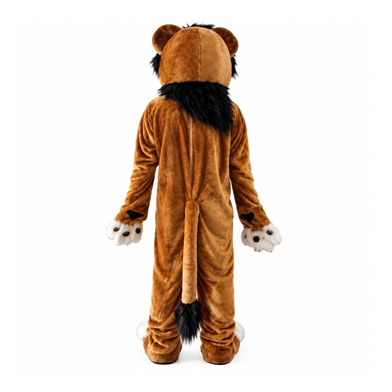 Long Fur Happy Lion Mascot Costume For Party