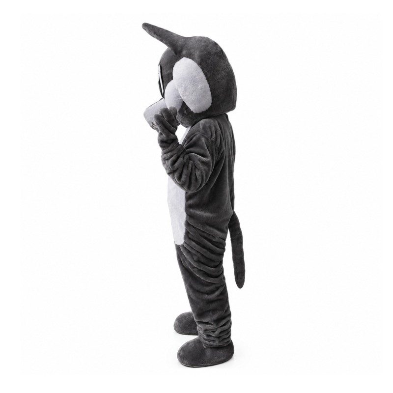 Cartoon Plush Grey Wolf Mascot Costume
