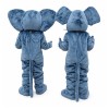 Lovely Grey Elephant With Pink Ears Mascot Costume