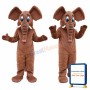 Unisex Plush Brown Elephant Mascot Costume For Party