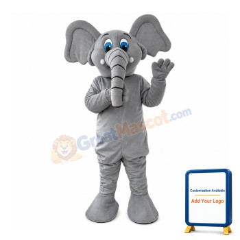 Funny Grey Elephant Mascot Costume