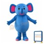 Super Cute Blue Elephant Baby Mascot Costume For Activity