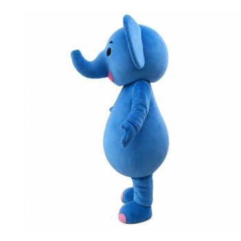 Super Cute Blue Elephant Baby Mascot Costume For Activity