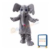 Cartoon Grey Elephant Mascot Costume